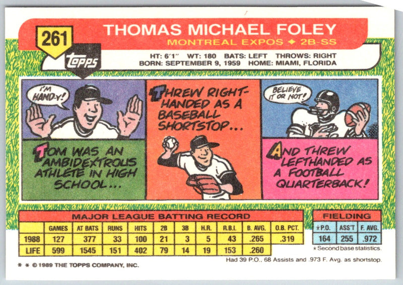 1989 Topps Big Tom Foley