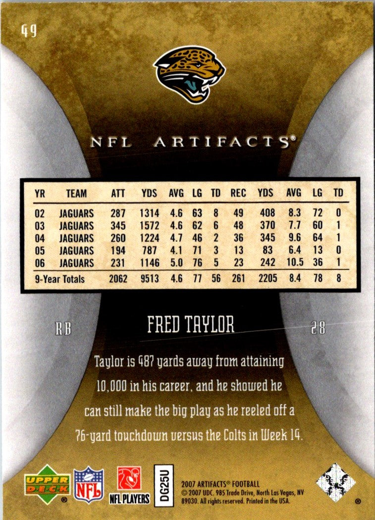 2007 Upper Deck Artifacts Fred Taylor