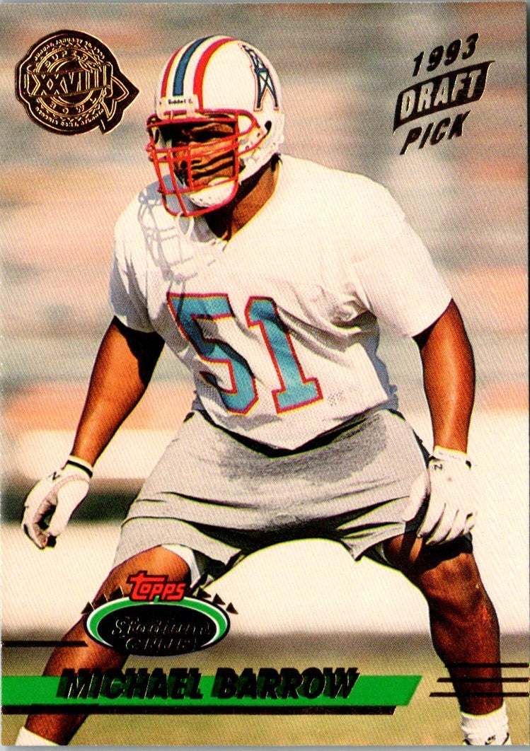 1993 Stadium Club Super Teams Bowl Micheal Barrow