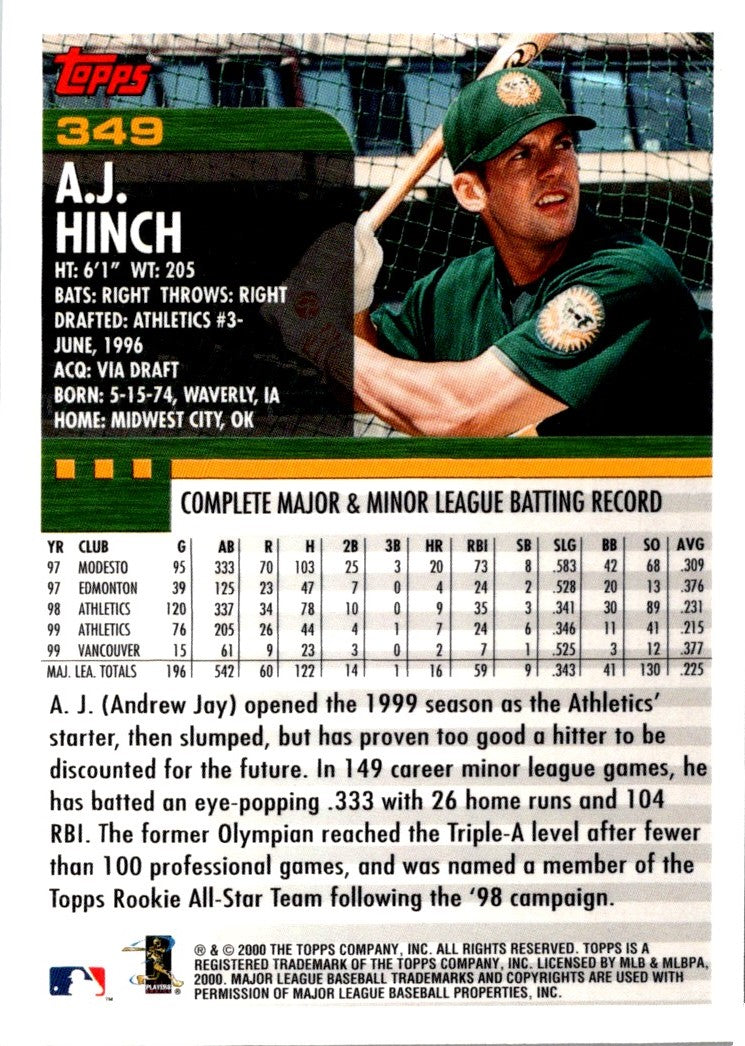 1999 Topps AJ Hinch