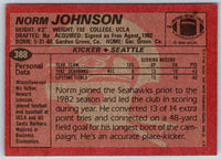1983 Topps Norm Johnson #388