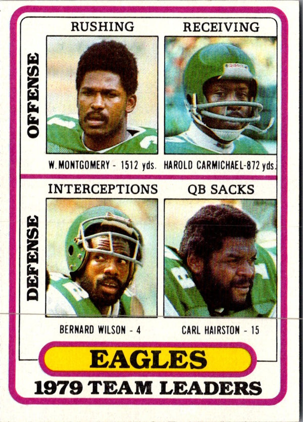 1980 Topps Wilbert Montgomery/Harold Carmichael/Brenard Wilson/Carl Hairston #132