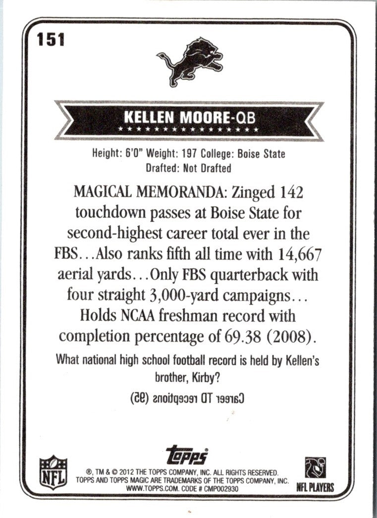 2012 Topps Magic Kellen Moore
