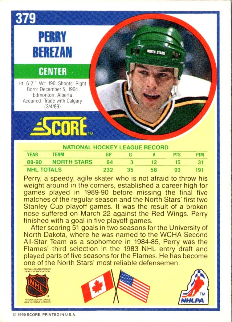 1990 Score Perry Berezan