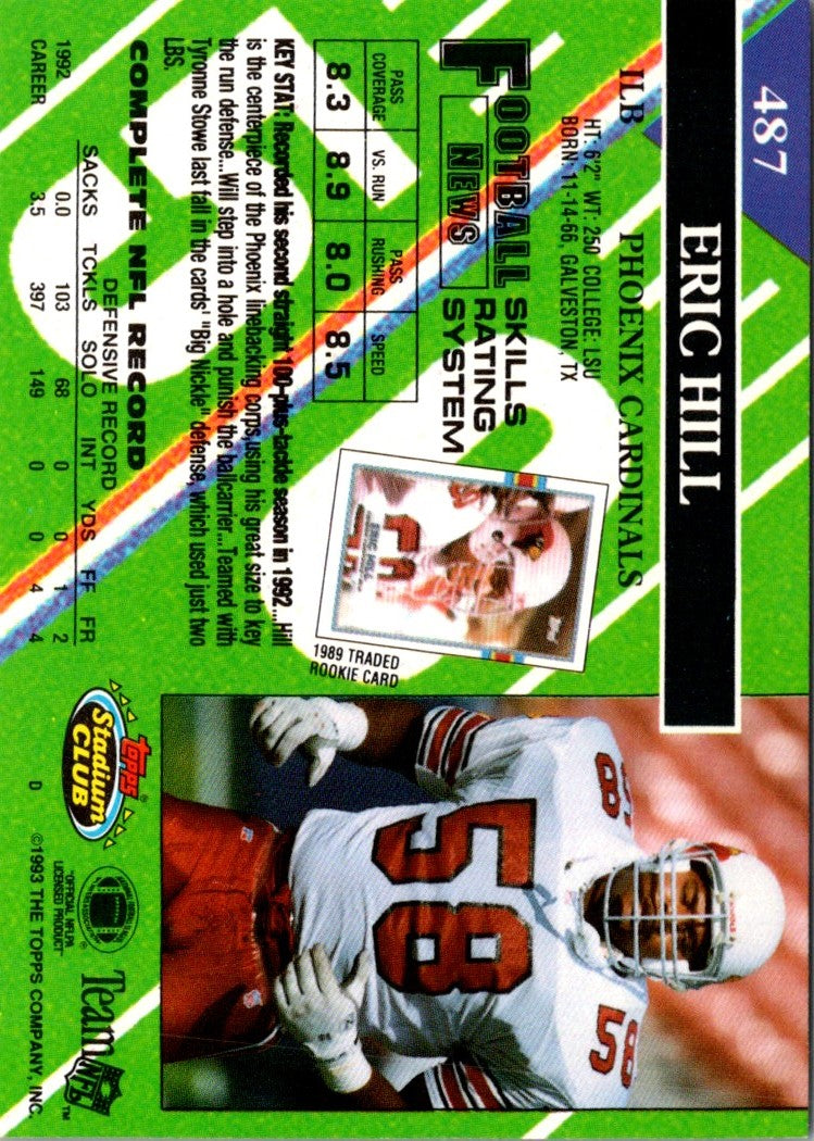 1993 Stadium Club Super Teams Bowl Eric Hill