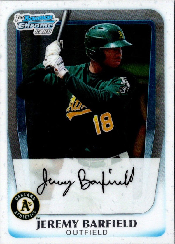 2011 Bowman Chrome Prospects Jeremy Barfield #BCP3