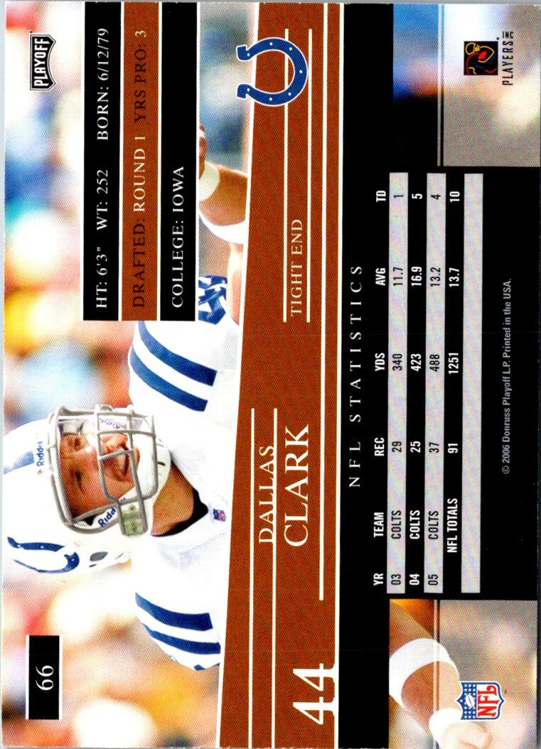 2006 Playoff Prestige Dallas Clark