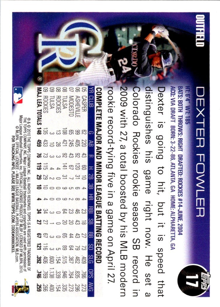 2010 Topps Dexter Fowler