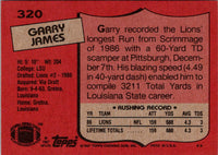 1987 Topps Garry James #320 Rookie NM+