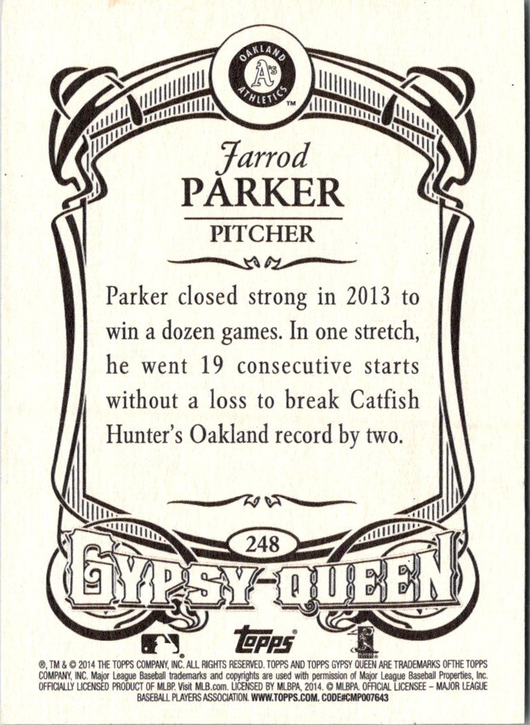 2014 Topps Gypsy Queen Jarrod Parker