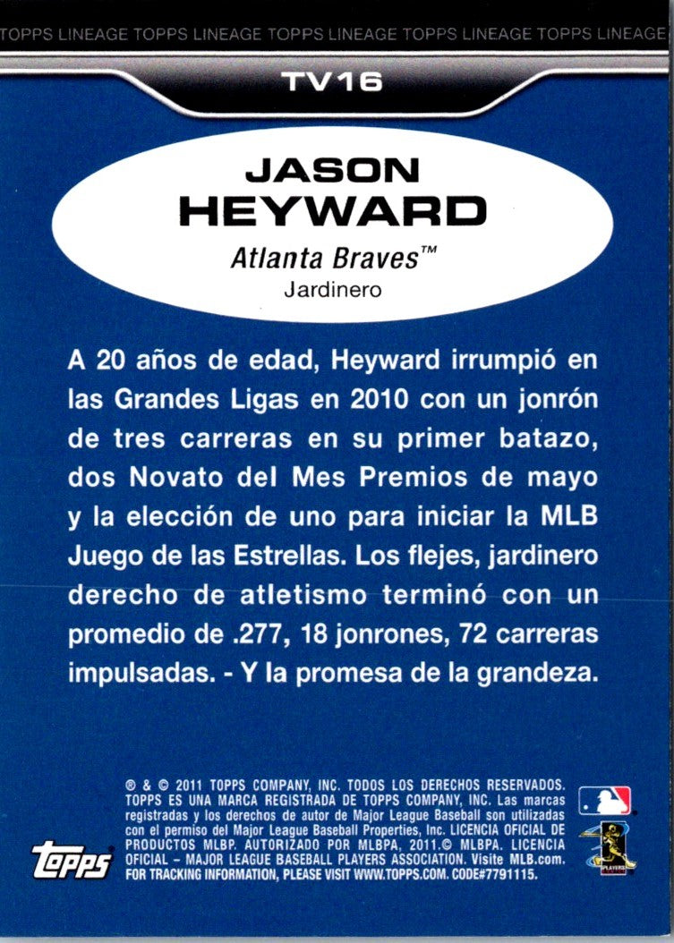 2011 Topps Lineage Venezuelan Jason Heyward
