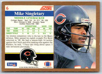 1991 Score Mike Singletary #6