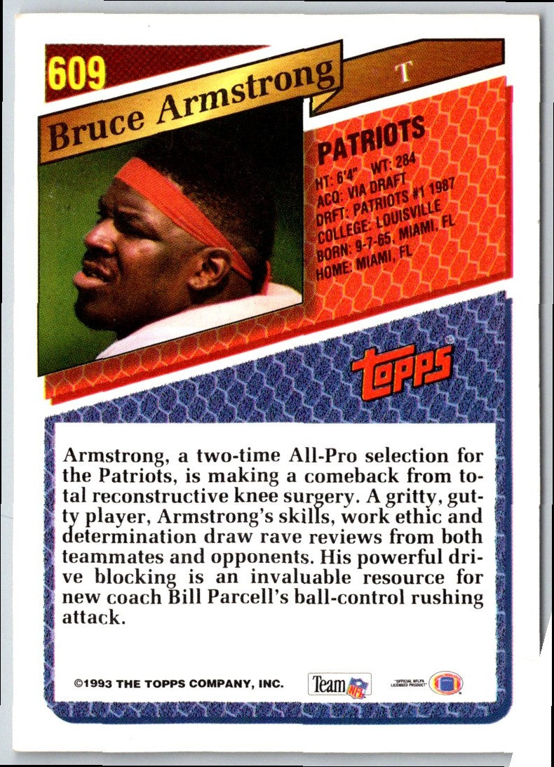 1993 Topps Bruce Armstrong