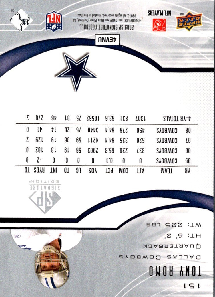 2009 SP Signature Tony Romo