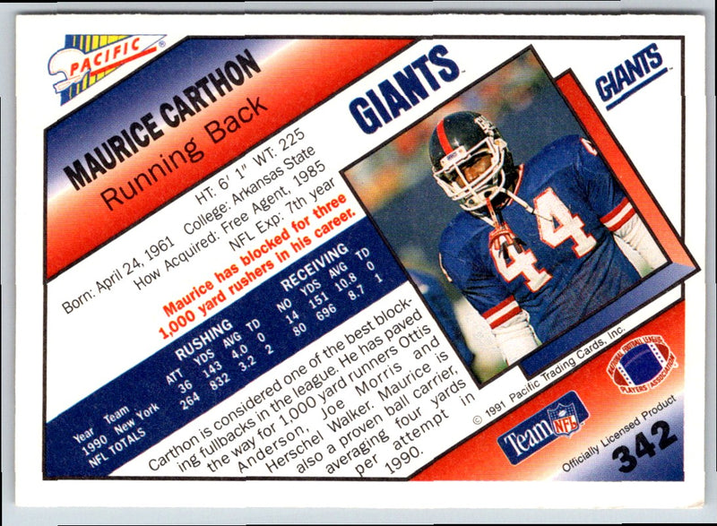 1991 Pacific Maurice Carthon