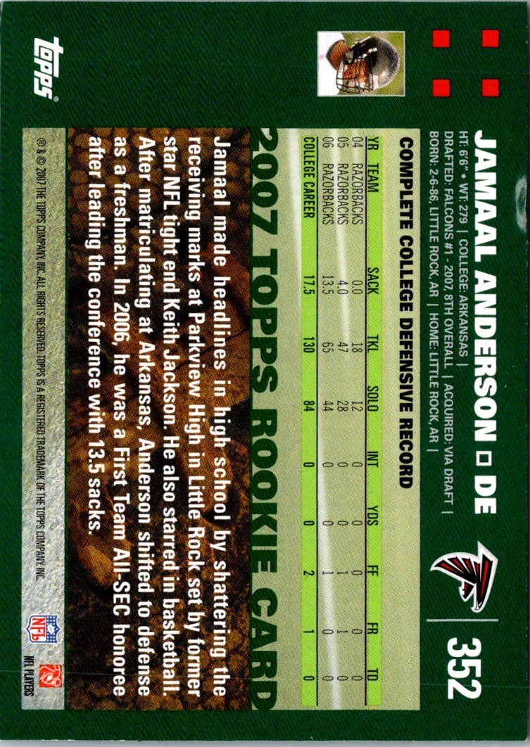 2007 Topps Chrome Jamaal Anderson