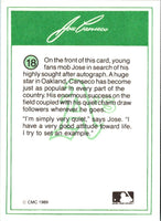 1989 CMC Jose Canseco Jose Canseco #18