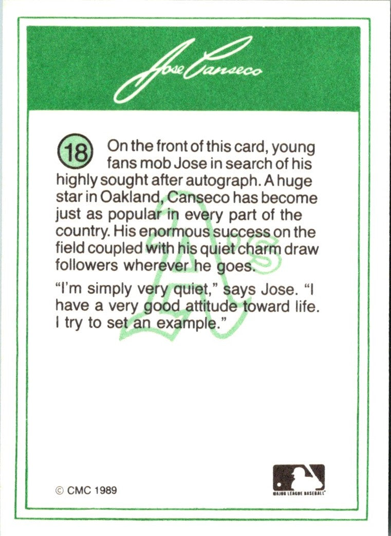 1989 CMC Jose Canseco Jose Canseco