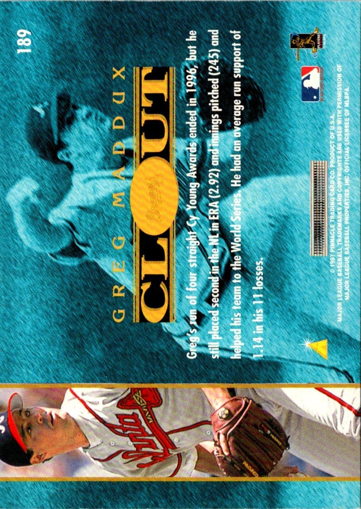 1997 Pinnacle Greg Maddux