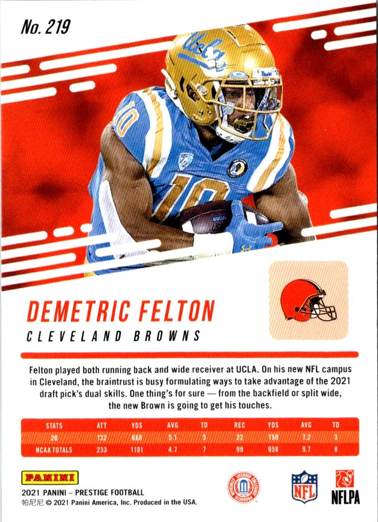 2021 Panini Prestige Demetric Felton