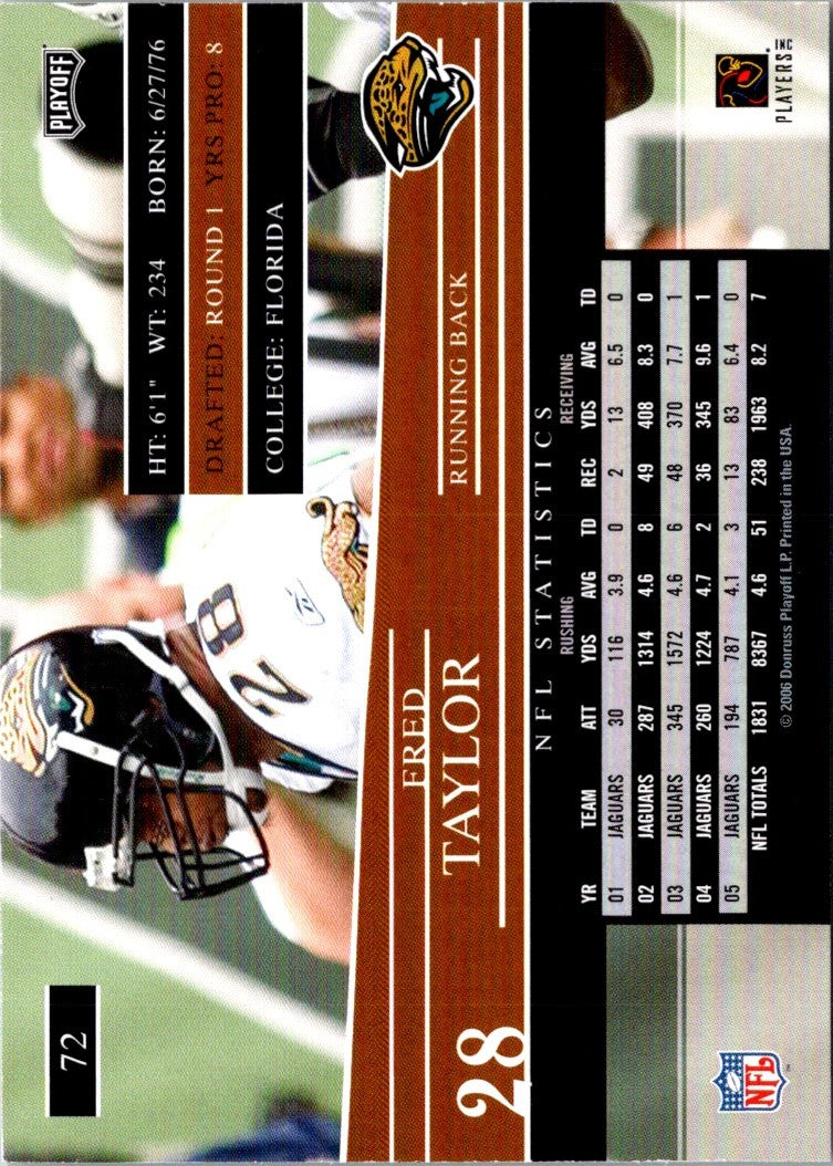 2006 Playoff Prestige Fred Taylor