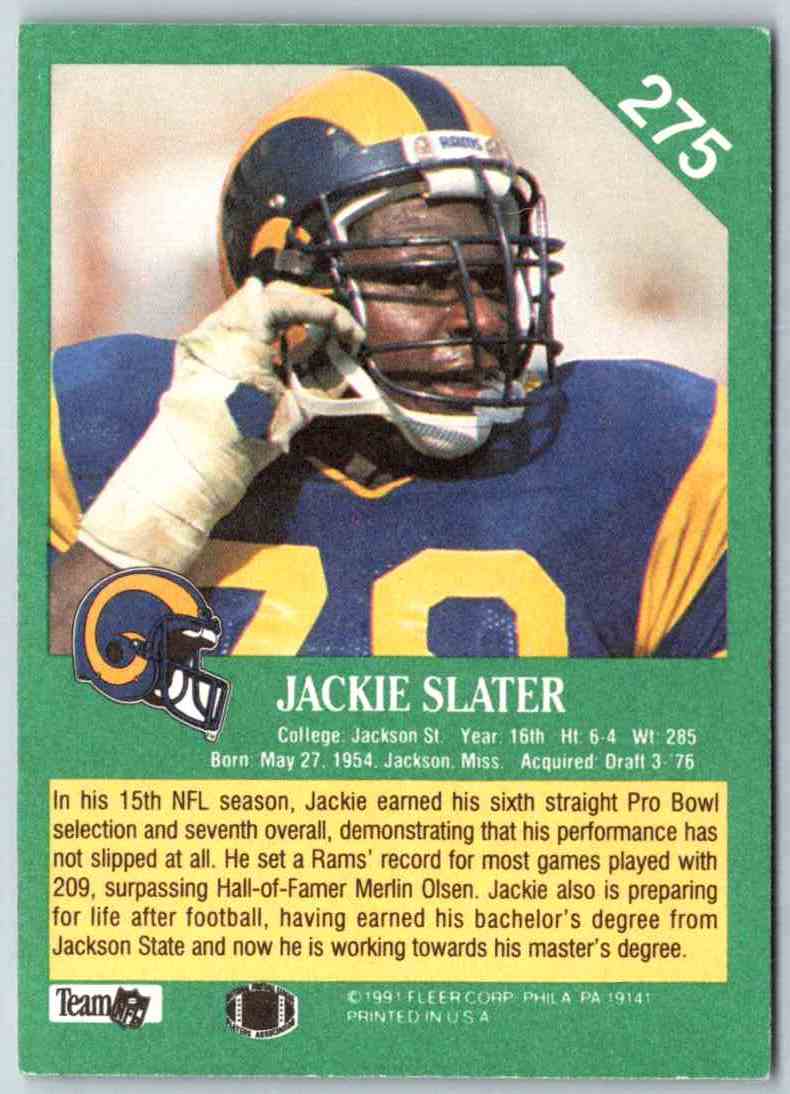 1991 Fleer Ultra Jackie Slater