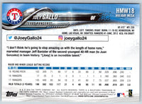 2018 Topps Holiday Joey Gallo #HMW18
