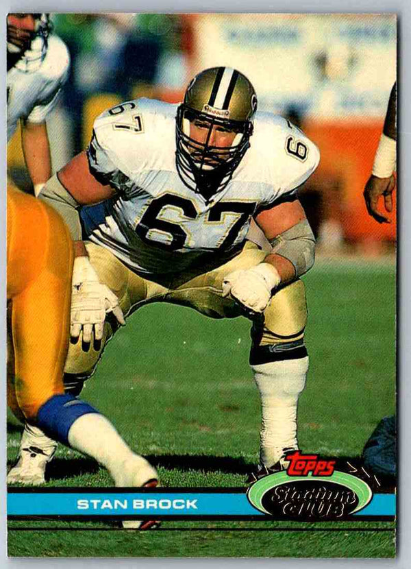 1991 Topps Stadium Club Football Stan Brock #323