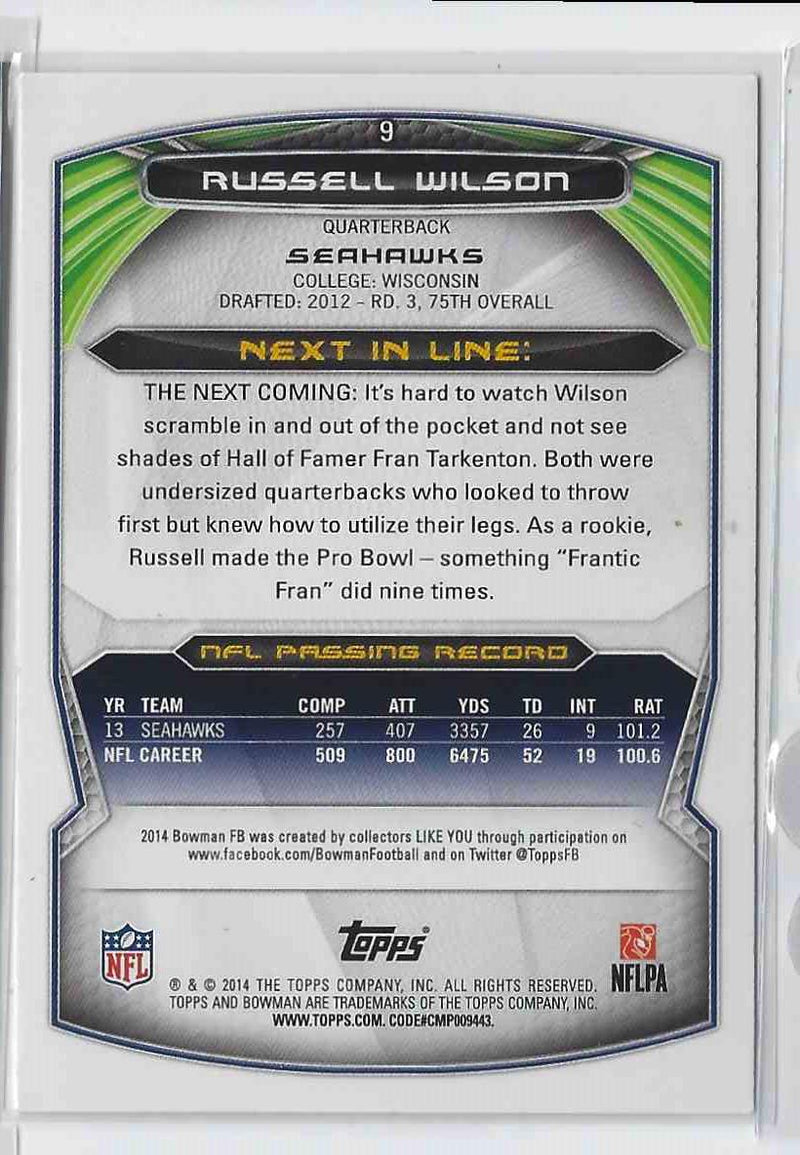 2013 Bowman Russell Wilson