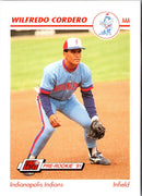 1991 Line Drive AAA Indianapolis Indians Ad Backs Wil Cordero