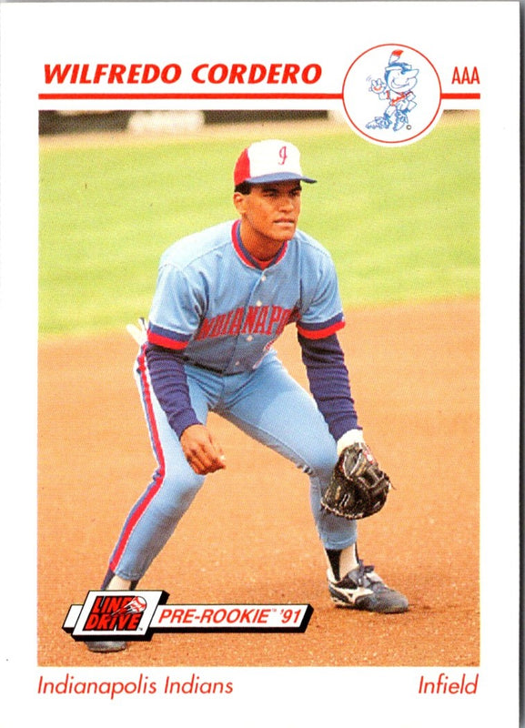 1991 Line Drive AAA Indianapolis Indians Ad Backs Wil Cordero #179