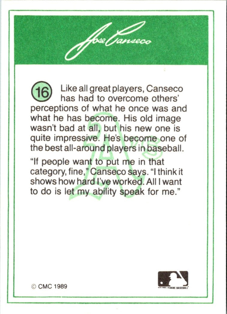 1989 CMC Jose Canseco Jose Canseco