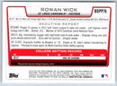 2012 Bowman Rowan Wick