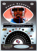 1997 Pinnacle Certified NFL Chris Sanders
