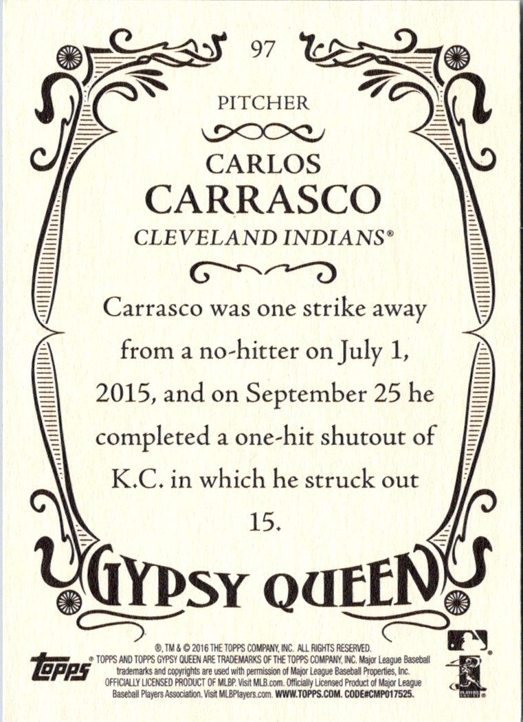 2016 Topps Gypsy Queen Carlos Carrasco