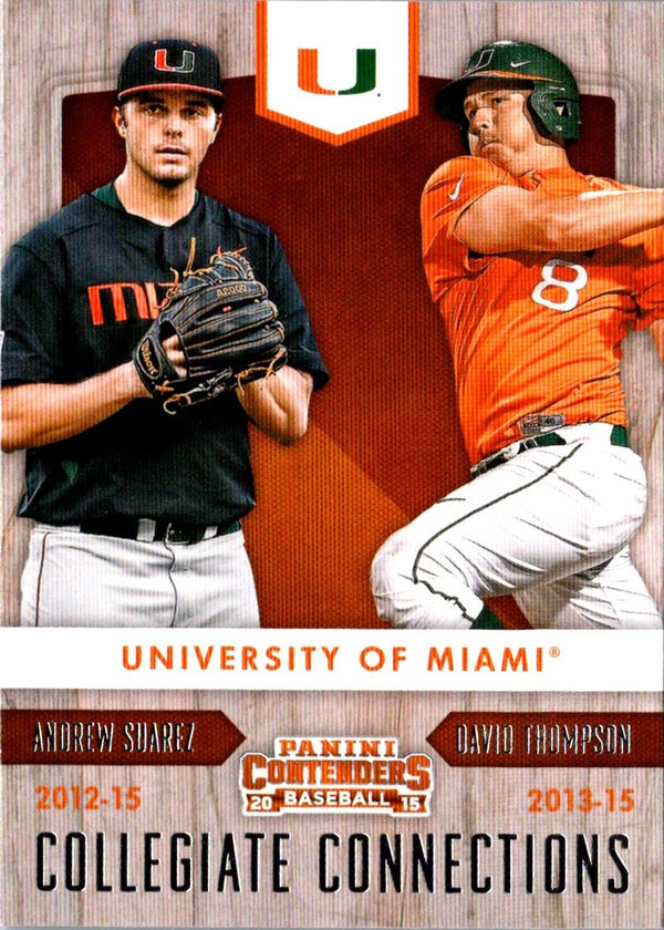 2015 Panini Contenders Collegiate Connections Andrew Suarez/David Thompson #20