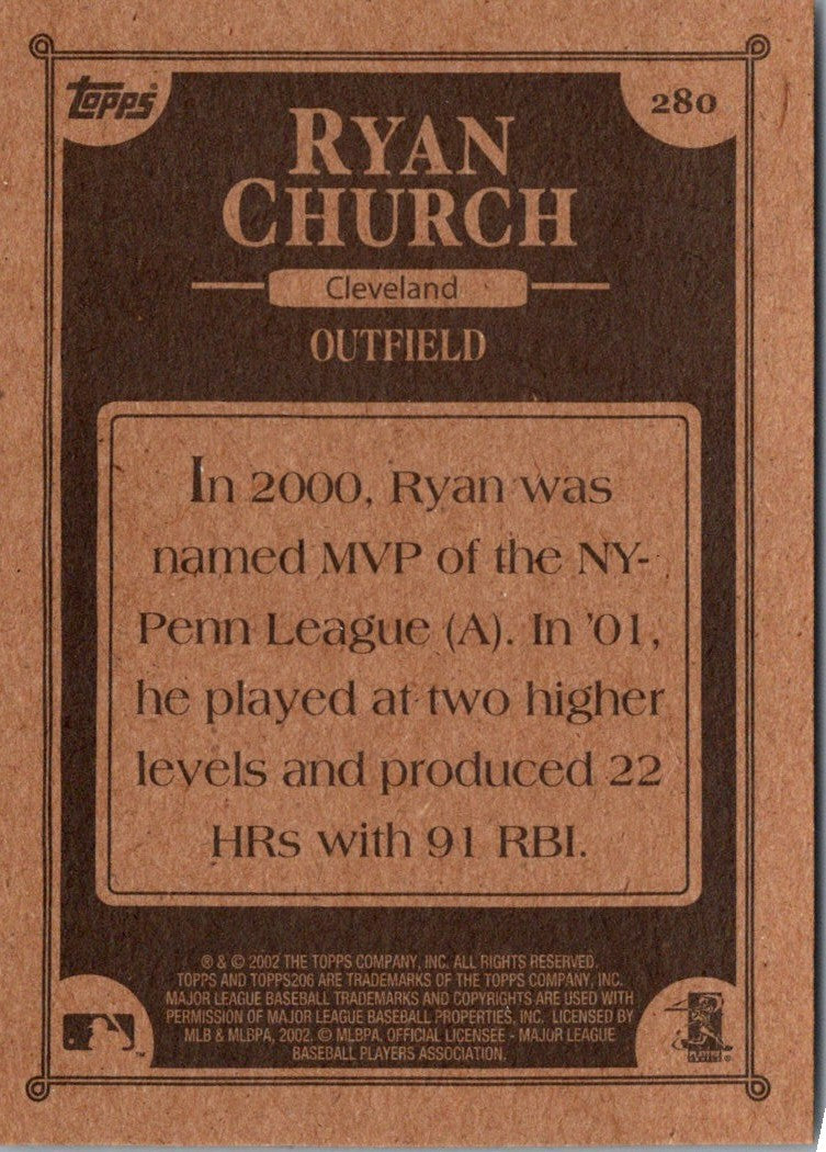 2002 Topps 206 Ryan Church