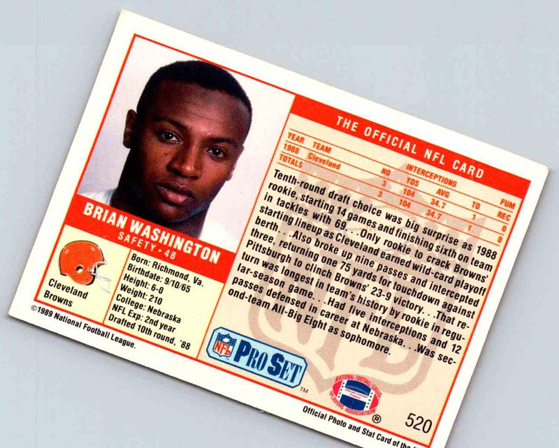 1989 NFL Proset Brian Washington