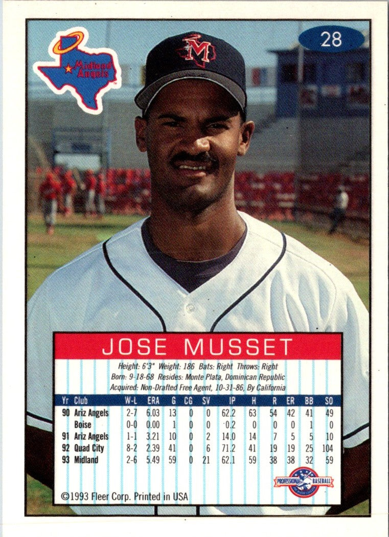 1993 Fleer Excel Jose Musset