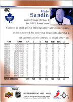 2007 Upper Deck Mats Sundin #402