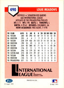 1991 Line Drive AAA Louie Meadows