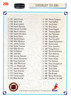 1991 Upper Deck Checklist 101- #200