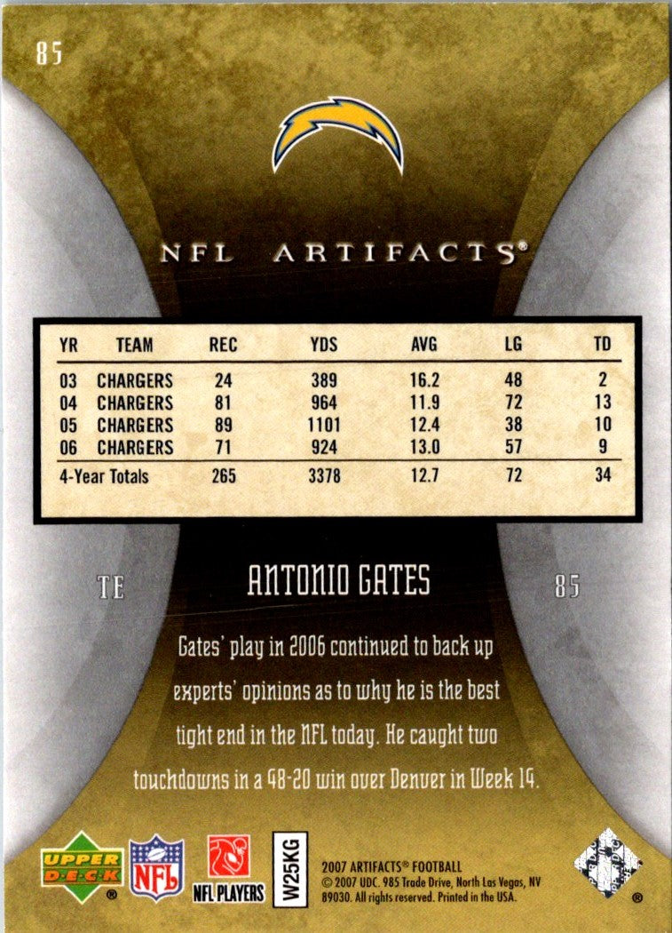 2007 Upper Deck Artifacts Antonio Gates