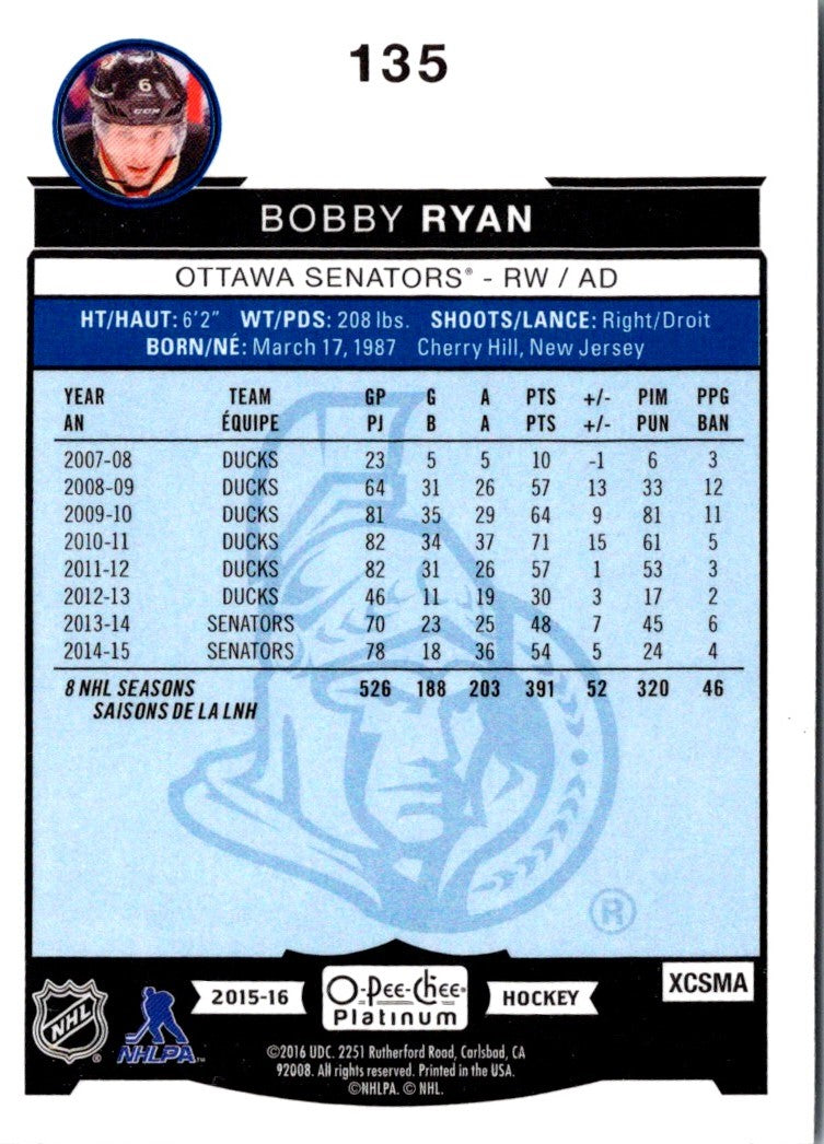 2015 O-Pee-Chee Platinum Bobby Ryan