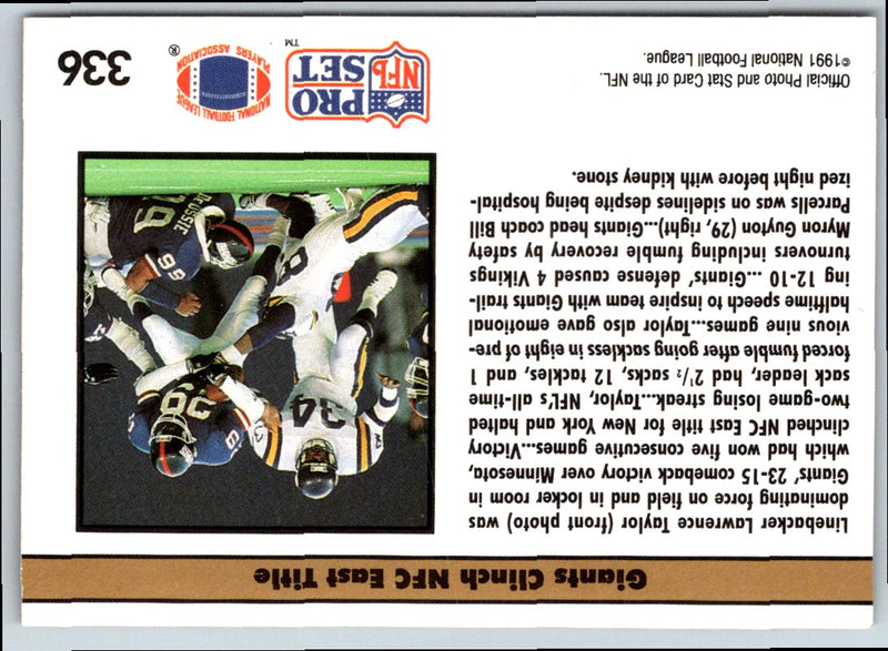 1991 Pro Set Lawrence Taylor