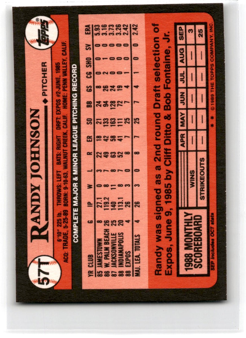 1989 Topps Traded Randy Johnson