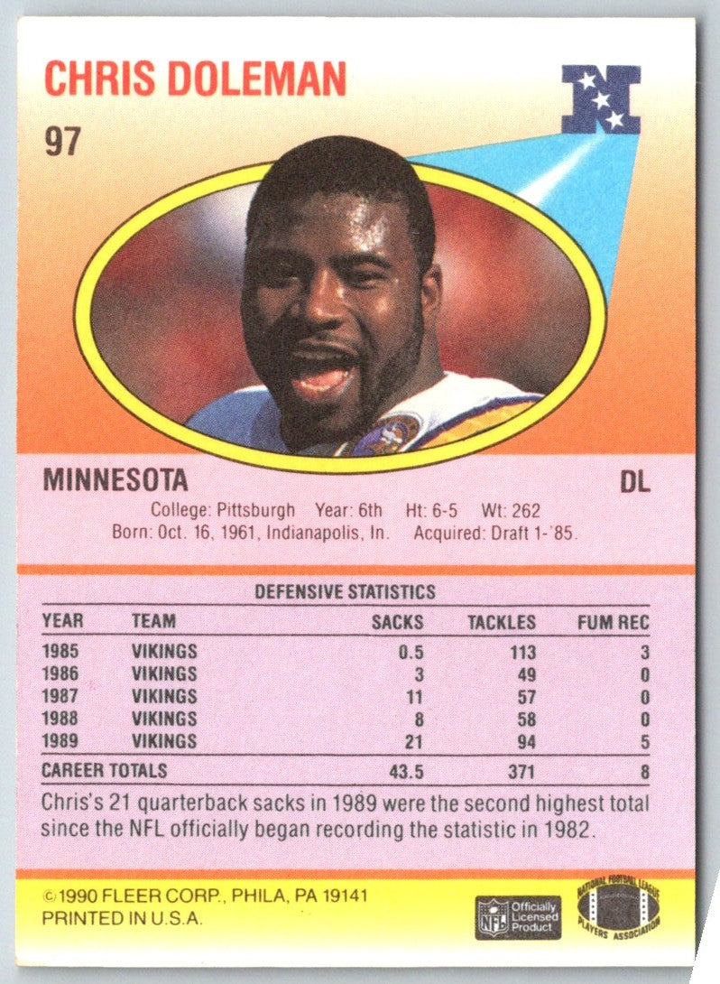 1990 Fleer Chris Doleman