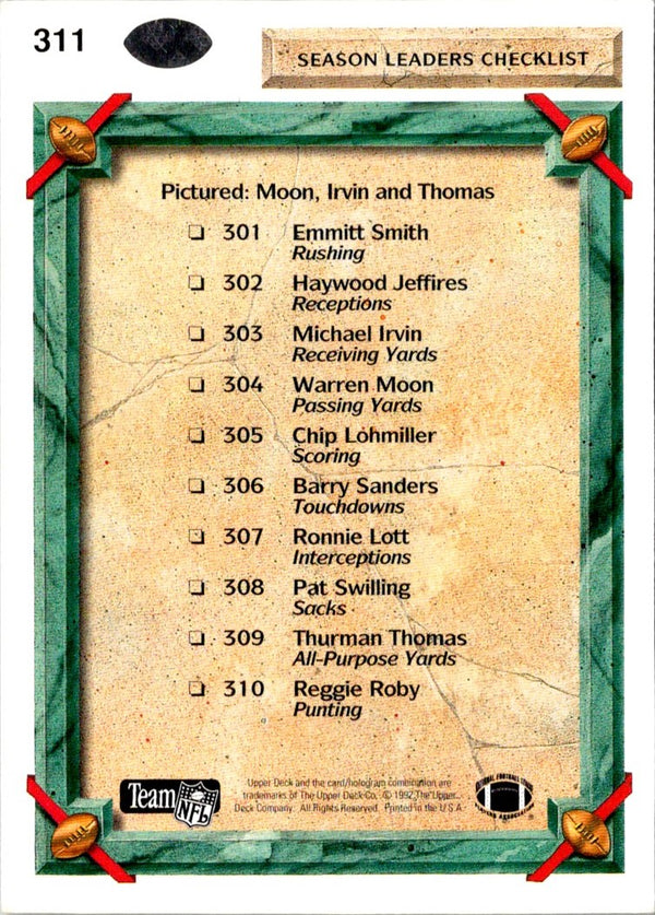 1992 Pacific Picks The Pros Gold Michael Irvin #19