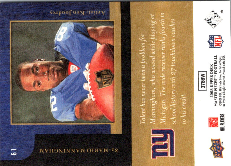 2008 Upper Deck Masterpieces Mario Manningham