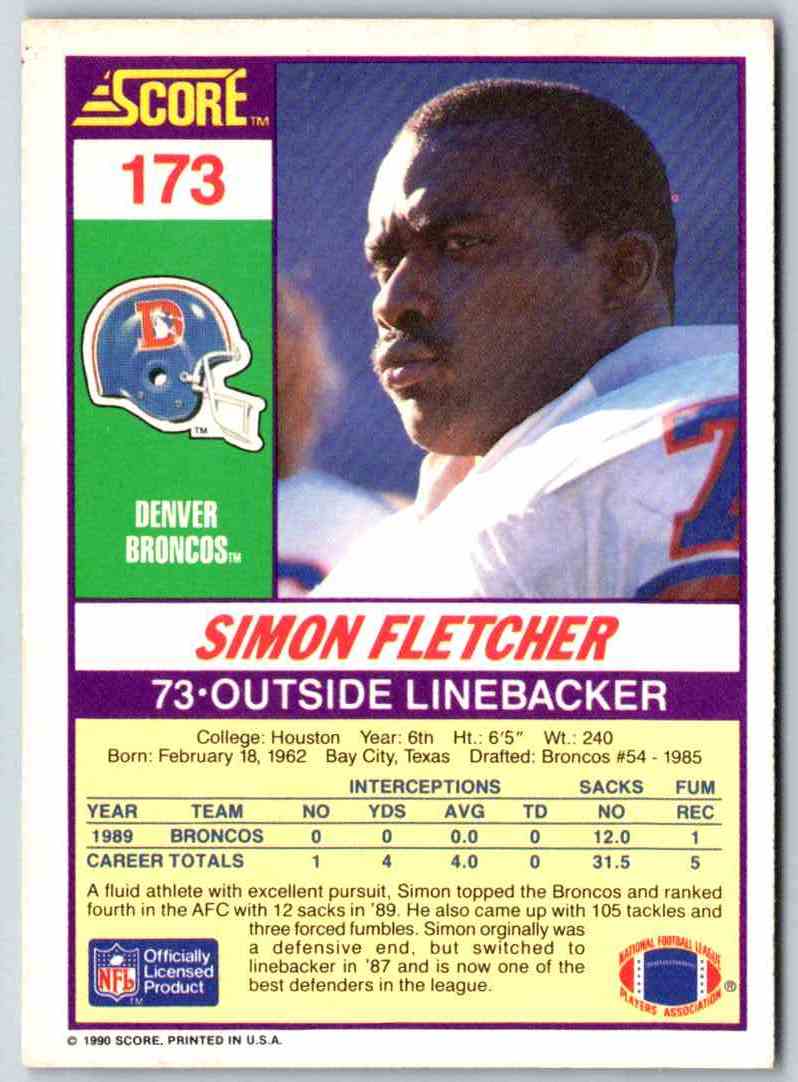 1990 Score Simon Fletcher